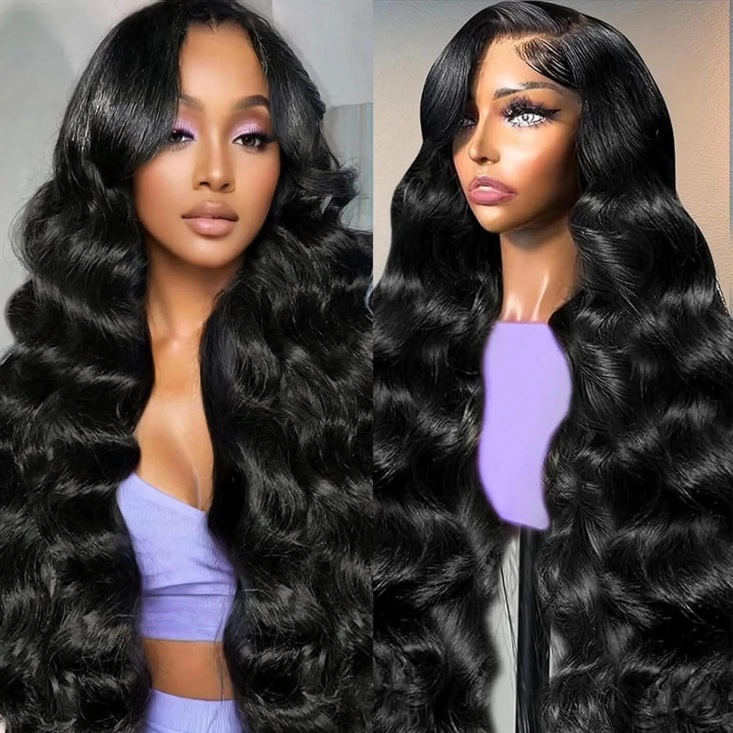 

Парик из натуральных волос 13x6 Body Wave с прозрачной кружевной основой, 40 дюймов, 13x4 HD кружевной фронтальный парик для женщин, предварительно выщипанный, с кружевной основой