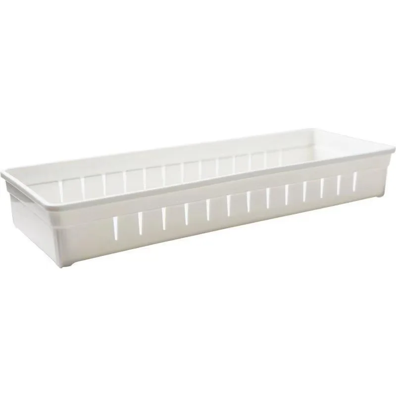 Kitchen Cutlery Storage Boxes Plastic Cutlery Tray Holder with Adjustable Divider for Spoon Fork Knives Kitchen Drawer Organizer