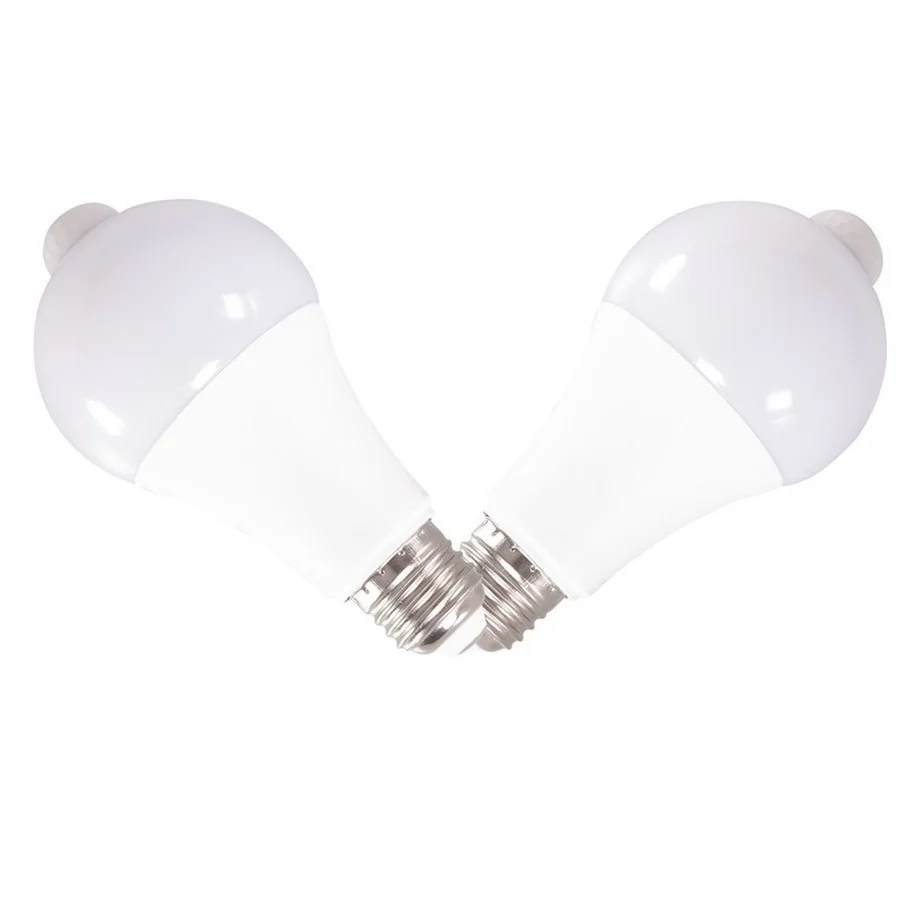 MunLii-lámpara con Sensor de movimiento PIR, bombilla LED de 220V, E27, 12W, 15W, 18W, con Sensor de movimiento, Detector de movimiento de radiación