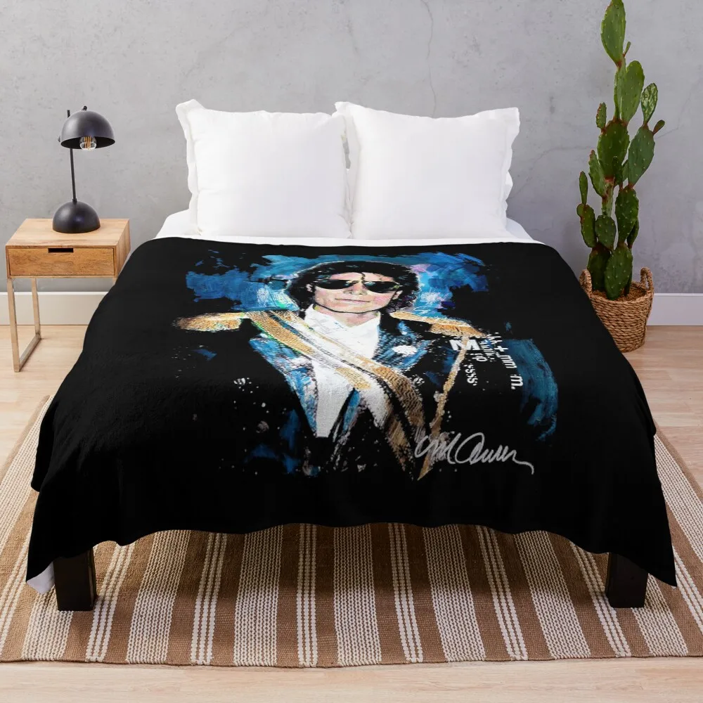 

Michael 1984 Grammys Jackson Pop Art Portrait Throw Blanket Thin Soft Blanket for Summer Night Sleeping