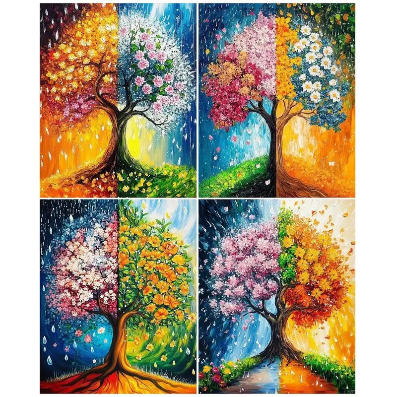 

CHENISTORY 5D Diamond Painting New Arrivals Colorful Tree Diamond Mosaic Embroidery Picture Of Rhinestones Home Decor