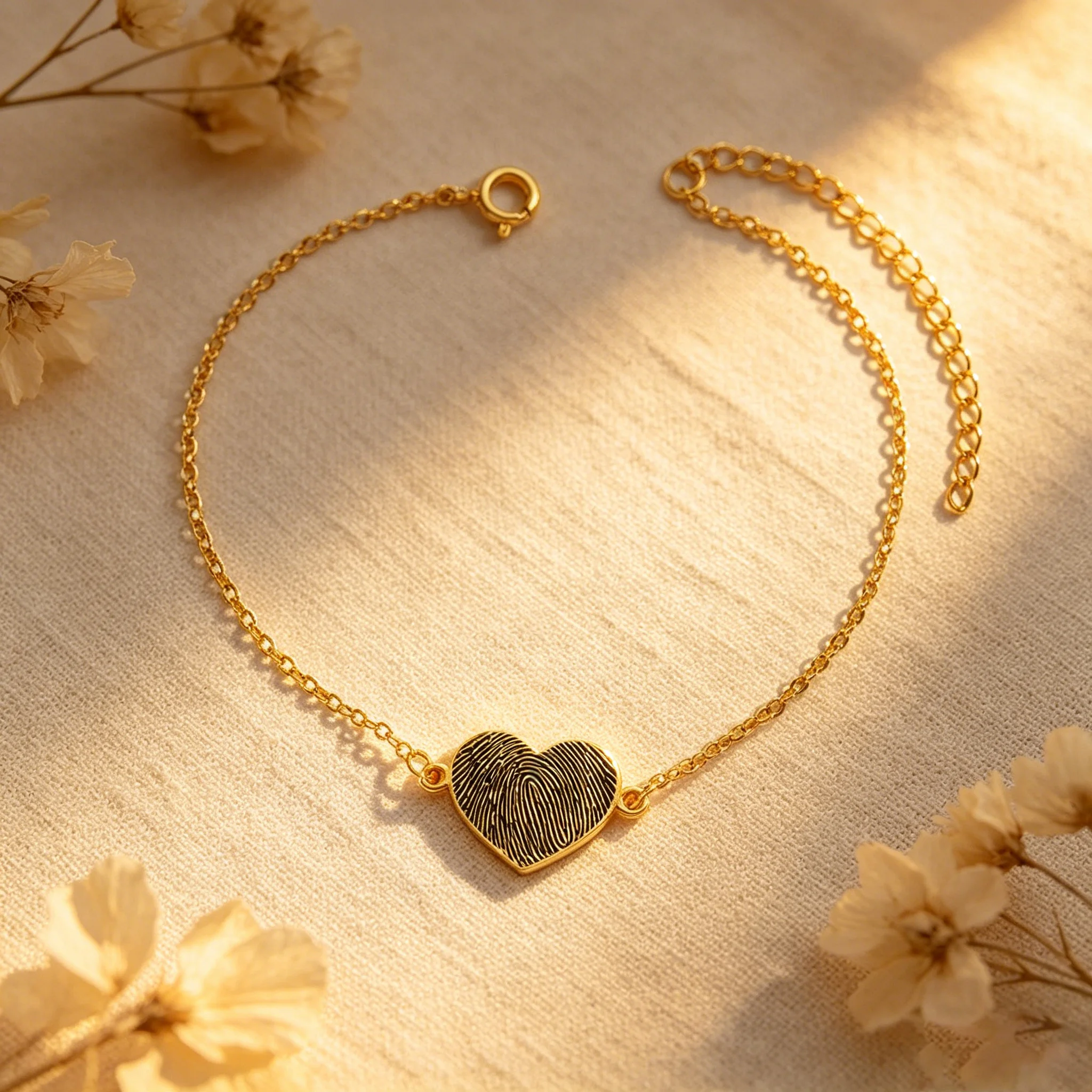 Kkjoy Edelstahl-Armband mit individuellem Fingerabdruck, goldfarben, Herz-Kreuz-Gravur, Schmuck, Schutzengel, Liebe, personalisierte Frauengeschenke – Detail 6