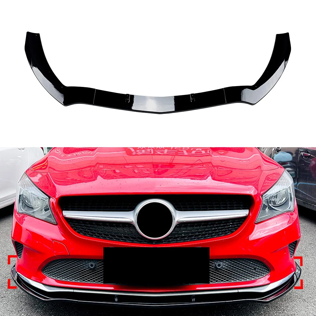 Front Bumper Lip Spoiler Splitter Diffuser Body Kit ABS Tuning For Mercedes-Benz CLA-Class C117 2016-2019 Standard Edition