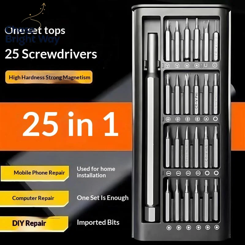 25-in-1 Mini Screwdriver Set Rust-proof Precision Screwdriver Kit for Electronics PC Laptop Eyeglass Repair