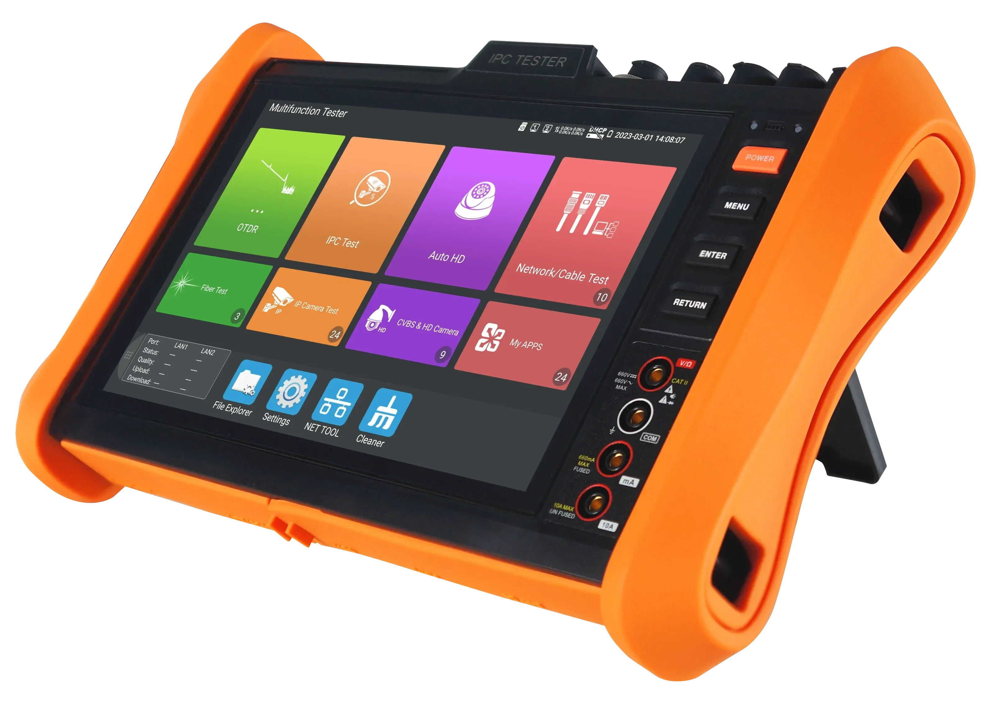 

8" Touch Screen 8K CCTV IPC Tester cftv test CVI / TVI / AHD/ HDMI / VGA / SFP /PoE All-in-one 8K H.265 IP Camera Tester