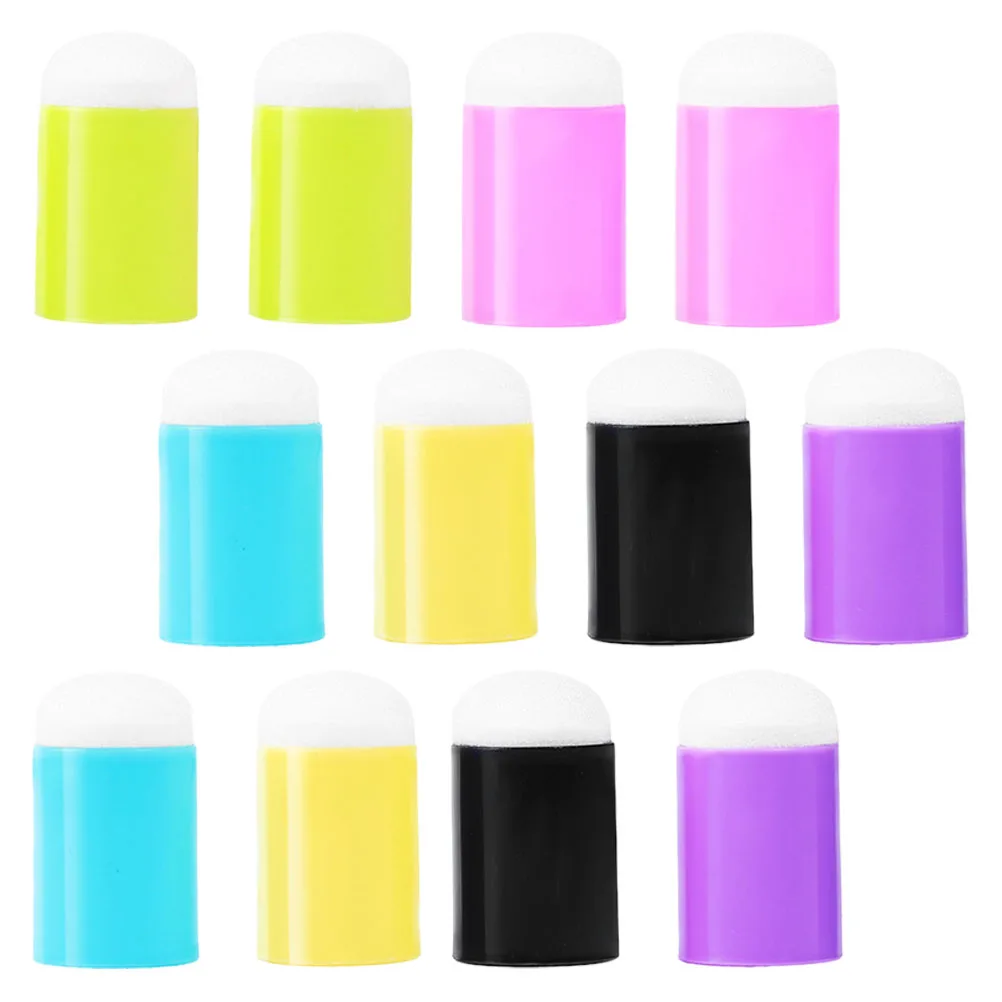 

12 Pcs Finger Sponge Tool Drawing Daubers Paint Craft Sponges Painting Ink Applicator