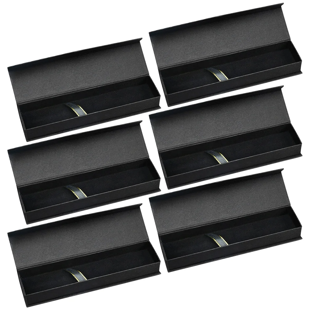 

6pcs Jewelry Storage Set Single Case Display Box For Fountain Pen Portable Organizer Gift Pencil Box Pen Container