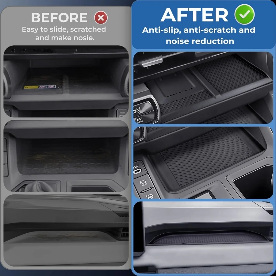 Kabellose Ladestation und rutschfeste Matte für Toyota RAV4 2026 LHD – Schutzmatte für die Mittelkonsole und Organizer für die Beifahrerseite – Detail 6