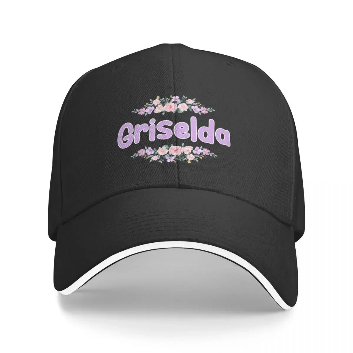 Purple Flower Griselda Name Label Baseball Cap Hat Baseball Cap Golf Hat Men Women's