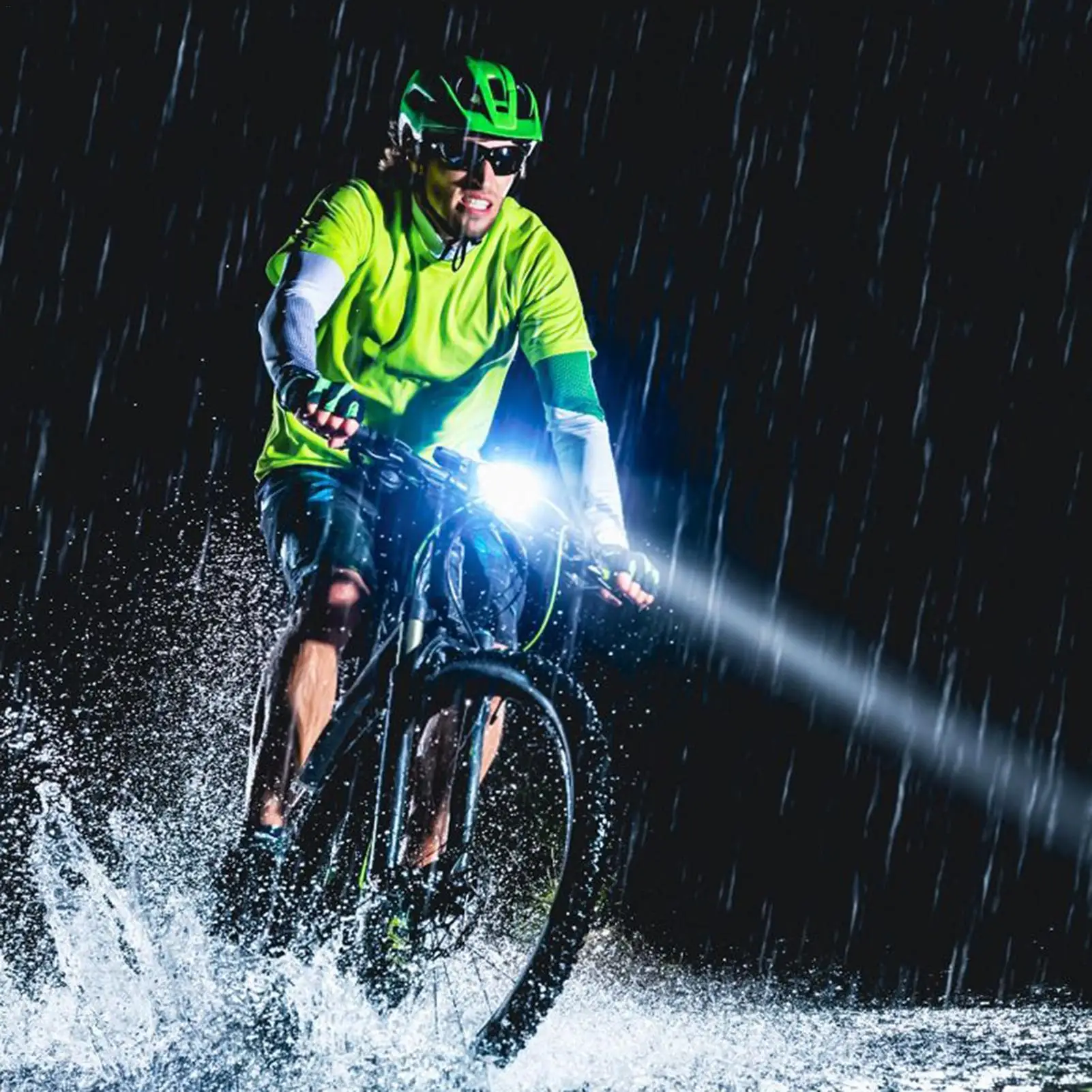 

Bike Lights For Night Riding Solar Power Headlight For Bike Digital Display Cycling Accessories For Outdoor Safety Night Riding