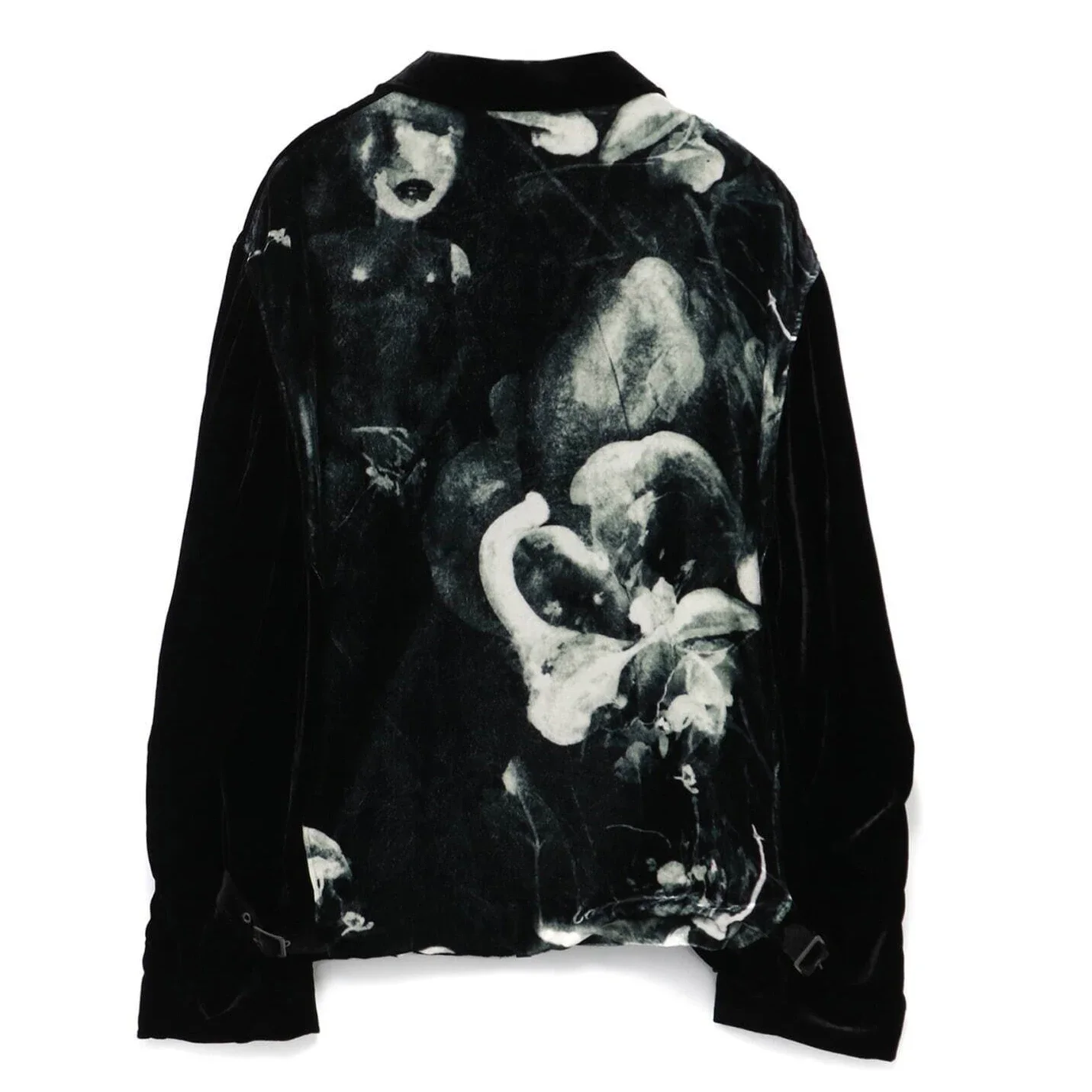 

YOJI OOAK JAMES JUANl collaboration silk velvet suit black and white pattern printed corduroy jacket