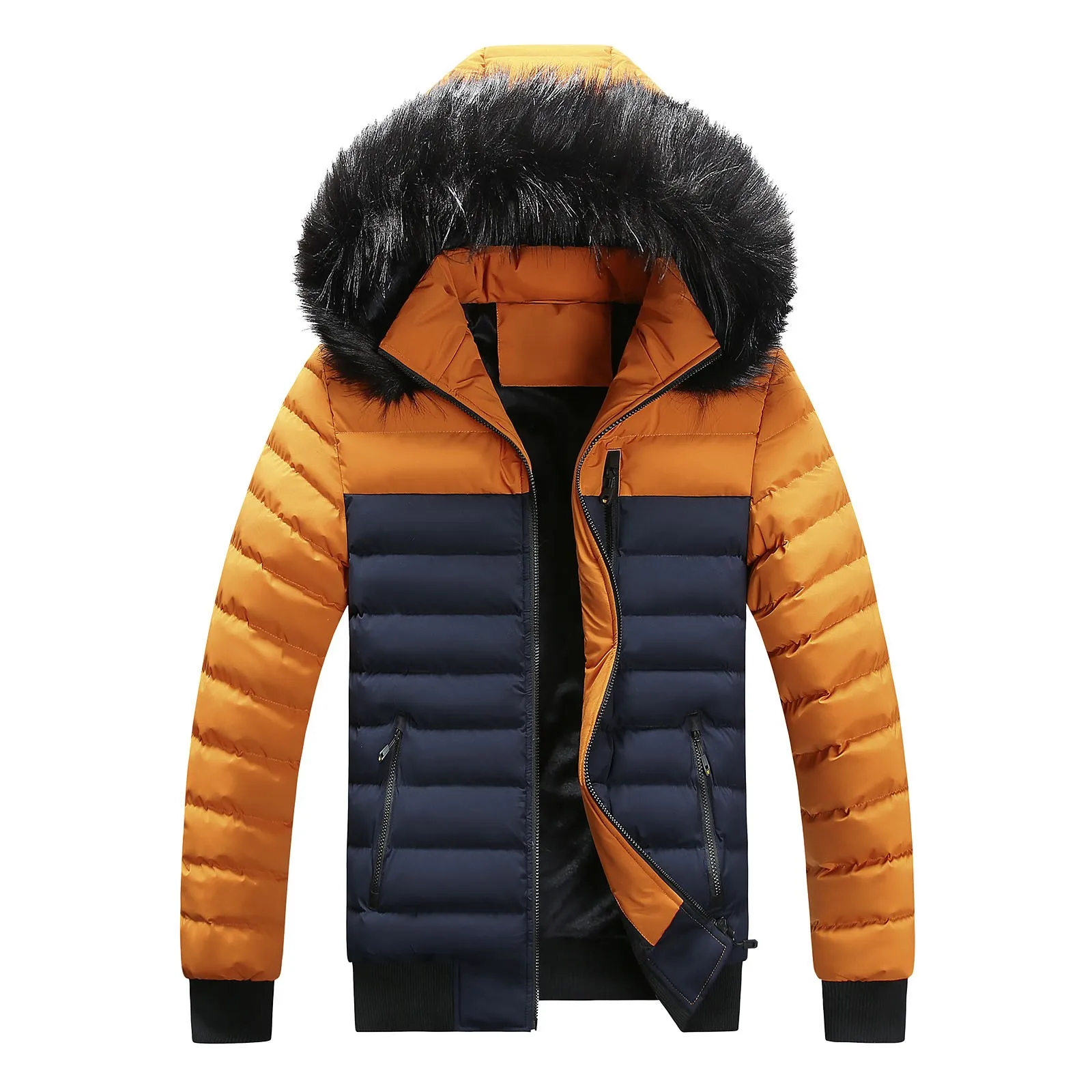 Winter Jacket Men Fur Collar Warm Thick 2022 Parka Male Outerwear Thermal Wool Liner Down Jacket Coats Fleece Hooded Snow Parka