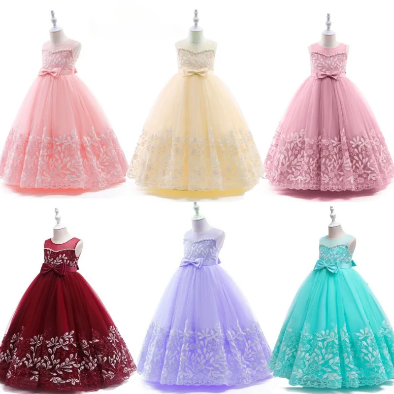 Long Fairy Tale Princess Skirt Fluffy Girl Hosting Performance Costume Gift Dress Runway Show Mesh Embroidered Ball Gown Events