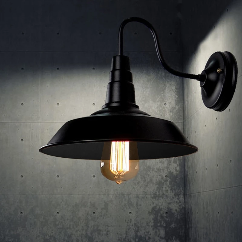 Lampada da parete industriale retrò per montaggio a parete