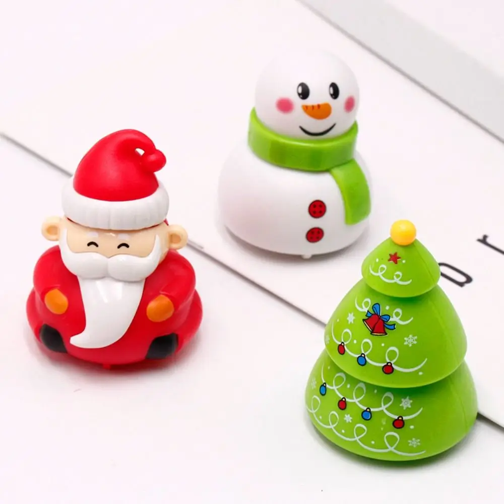 ของเล่นเด็กต้นคริสต์มาสคริสต์มาสดึงกลับตกแต่งรถ Old Man Snowman ของเล่นรถน่ารักพลาสติก Santa รถของเล่น Party Favors