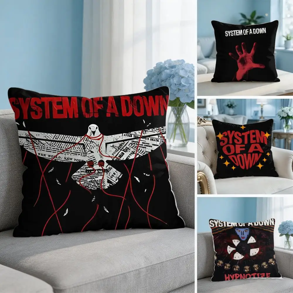 S-System Of A D-Down Cushion Cover Soft Short Plush Throw Pillow Cover Hidden Zipper Cutecore Sofa Bedroom Home Decor