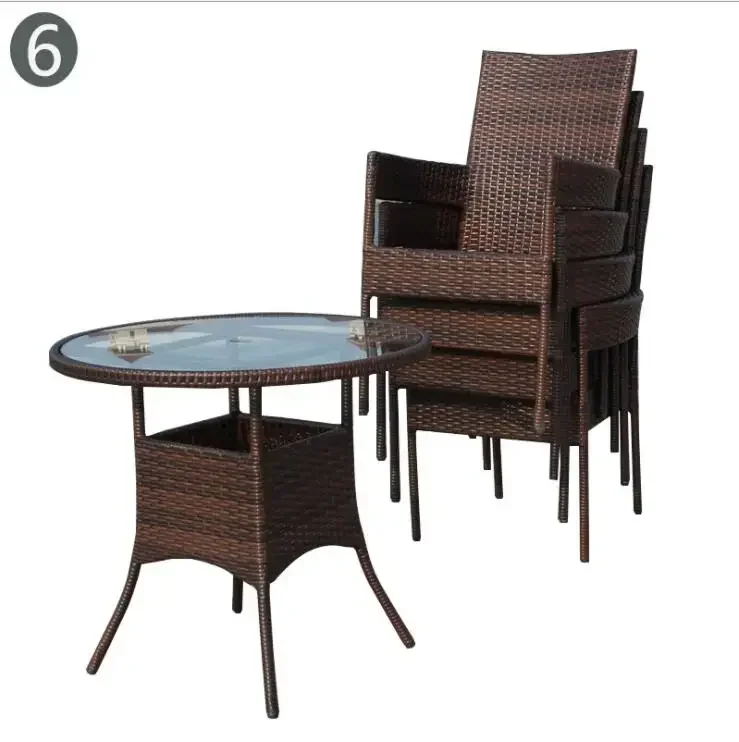 Sofa Rattan Cover Metal Frame Garden Dining Table And Chairs Set Wicker Outdoor Patio Furniture