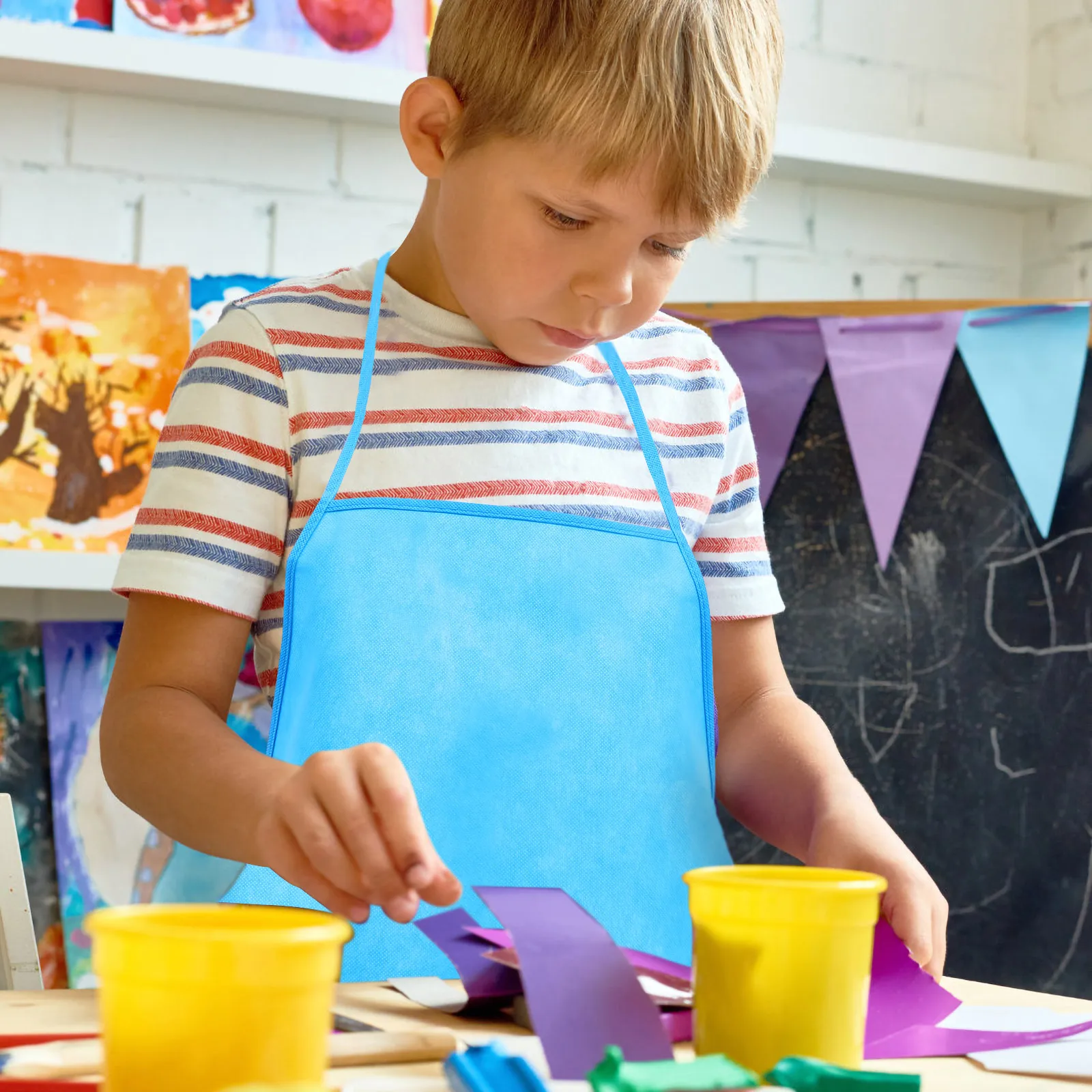 

8 Pcs Paint Apron for Kid Drawing Anti-stained Disposable Painting Smock Kids Crafting