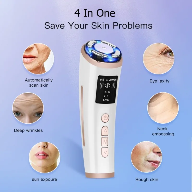 جهاز تجميل نسائي متعدد الوظائف للعناية بالبشرة وشد الوجه، معدات محمولة للوجه، مدلك وجه صغير مكركرنت #1