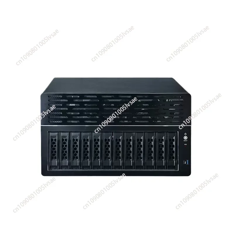 12 disk storage server supports ATX main board half height PCIE slot small 1U power hot swap chassis