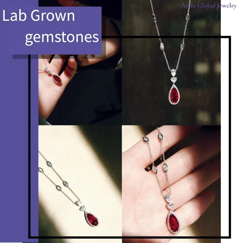 

M-Lab выращенный сапфир грушевидной формы DIY подвески ювелирные изделия серьги кольца изготовление основных материалов на выбор сертификат AGL ежедневное соответствие