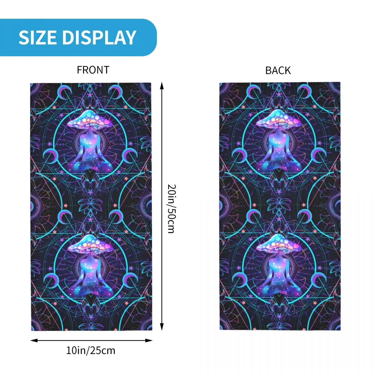 Custom India Mandala Magic Psychedelic Mushroom Winter Headband Neck Warmer Women Men Ski Cycling Tube Scarf Face Bandana Gaiter