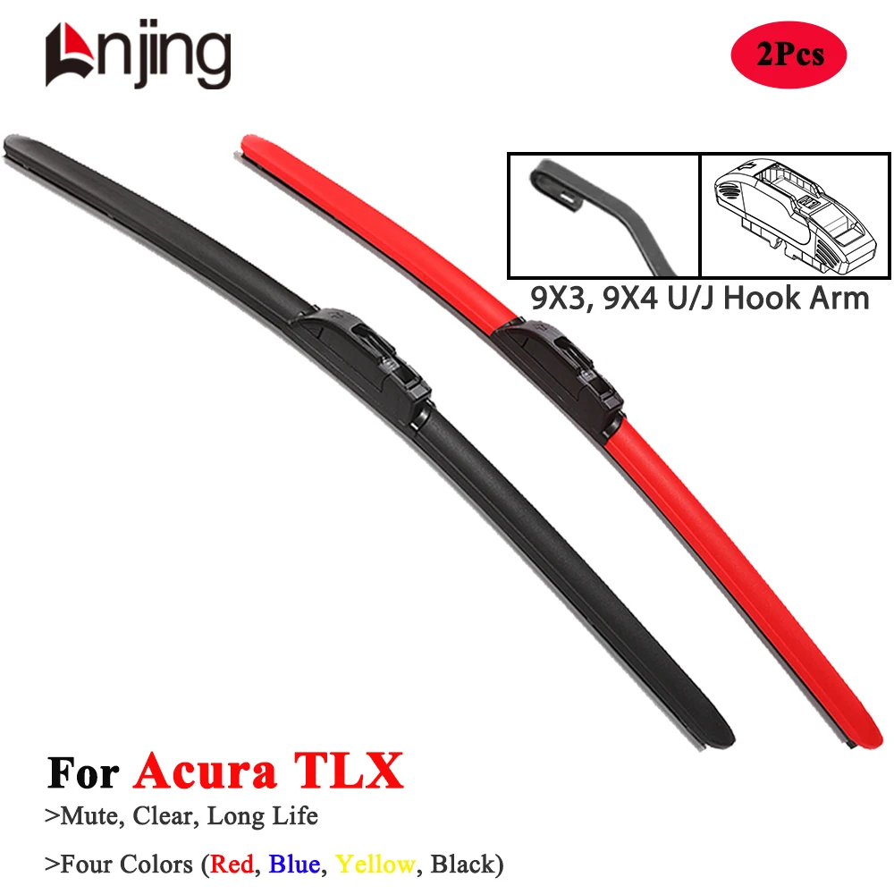 

LNJING Colorful Wiper Blades For Acura TLX UB 2014 2015 2016 2019 2021 2022 2023 2024 Car Exterior Accessories Replacement Parts