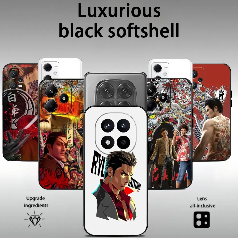 Чехол для телефона Yakuza Kiwami 3 Dark Ties для Xiaomi Redmi Note 14 13 12 11 Pro Plus S 5G 4G, мягкий черный чехол для телефона