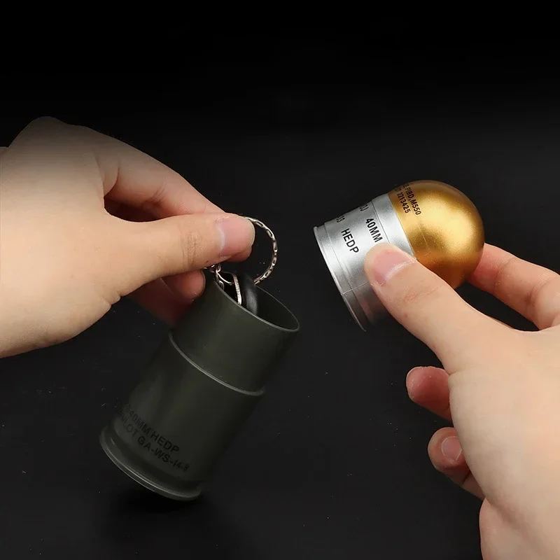 M433 40mm Dummy Grenades 1:1 Model Shell Mini Storage Box Key Sundries Container Decor for Airsoft CS Hunting Desk Display