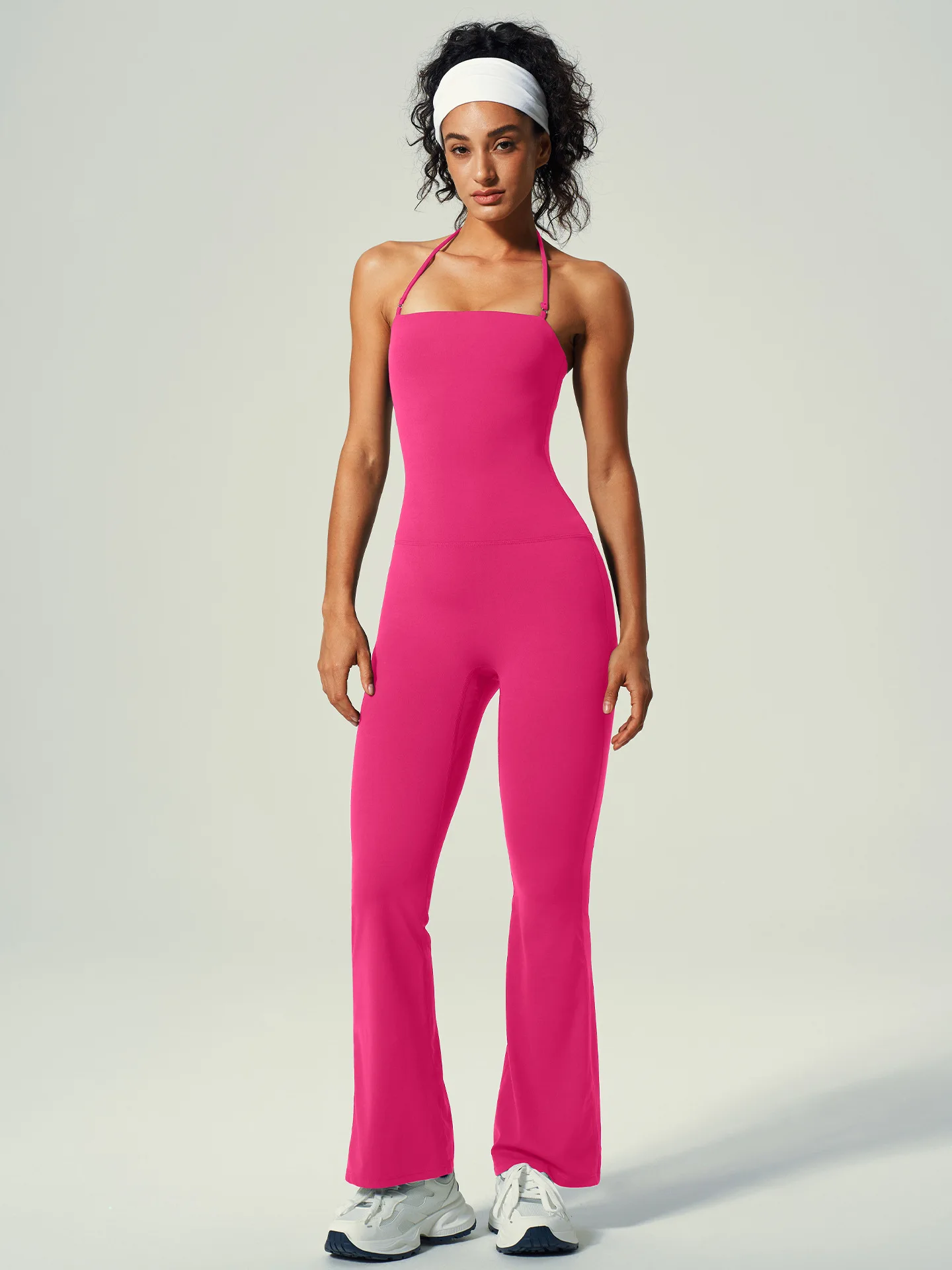 مجموعتان من بدلات اليوغا ذات السراويل الطويلة ذات الحزام السباغيتي لتمارين الخصر ورفع الورك واللياقة البدنية #6