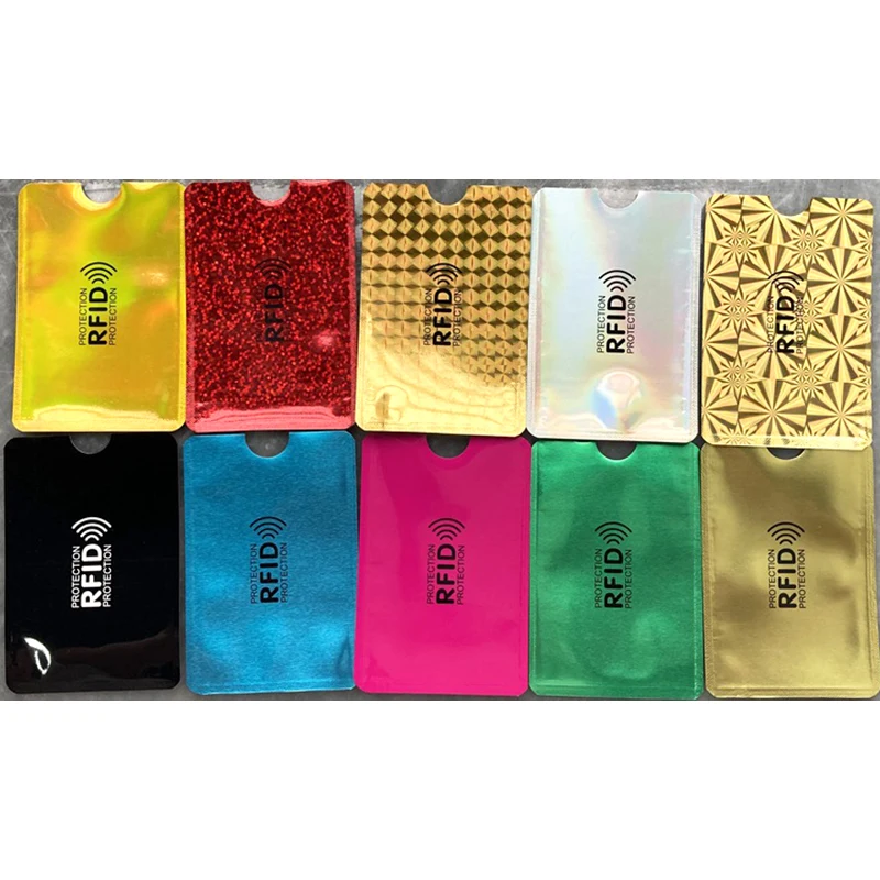 

10Pcs RFID Blocking Credit Bank Card Sleeves Protector Aluminum Foil Anti-Theft Card Holder Access Control Card Keeper Case