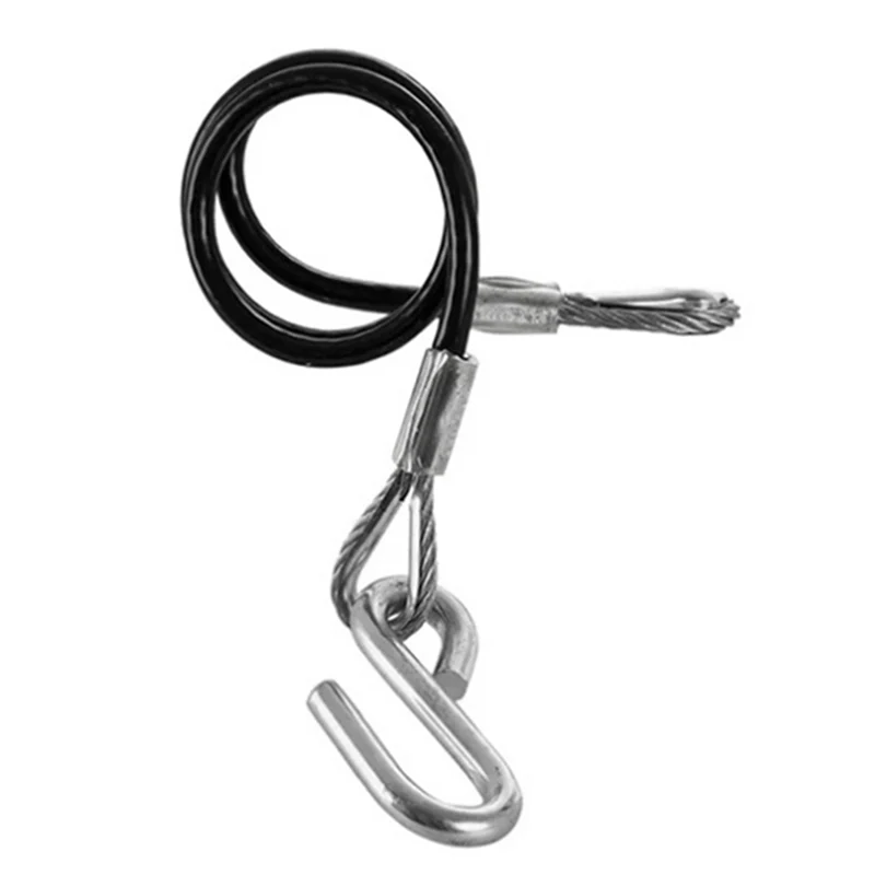 

Trailer Safety Towing Cable With S Hook 3500Lbs Load Bearing 70CM Maximum Extension Length Spring Towing Rope For RV-ABQA