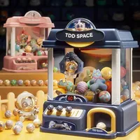 Big Size DIY Doll Machine Kids Coin Operated Play Game Mini Claw Catch Toy Crane Machines Music Doll Children Xmas Gifts Toys