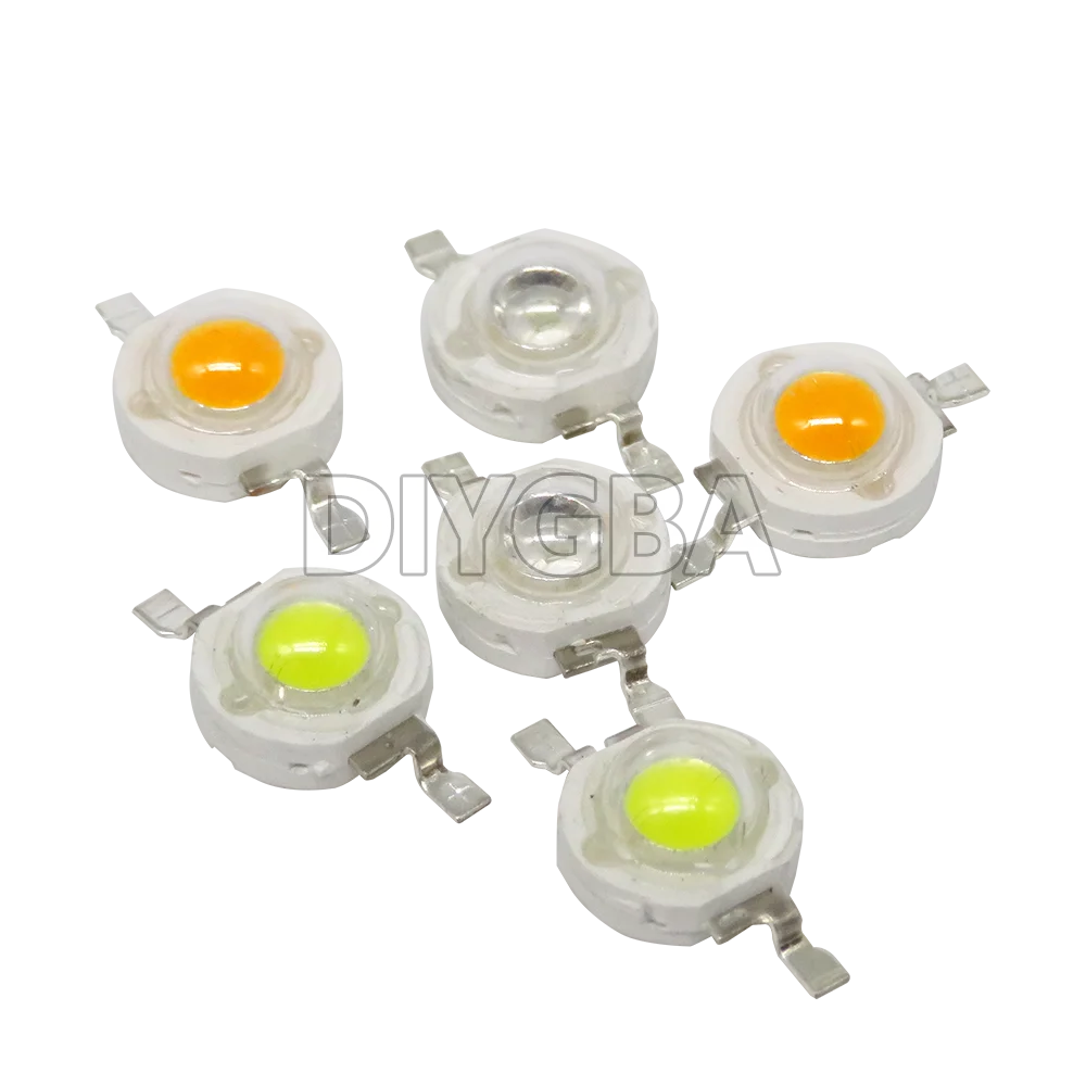 20PCS High Brightness LED 1W 5 Colors Beads White Red Yellow Green Blue