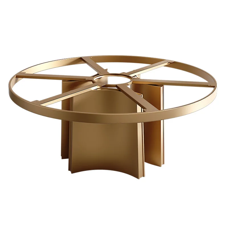 

Italian round dining table base, stainless steel rock slab table legs, marble round table legs