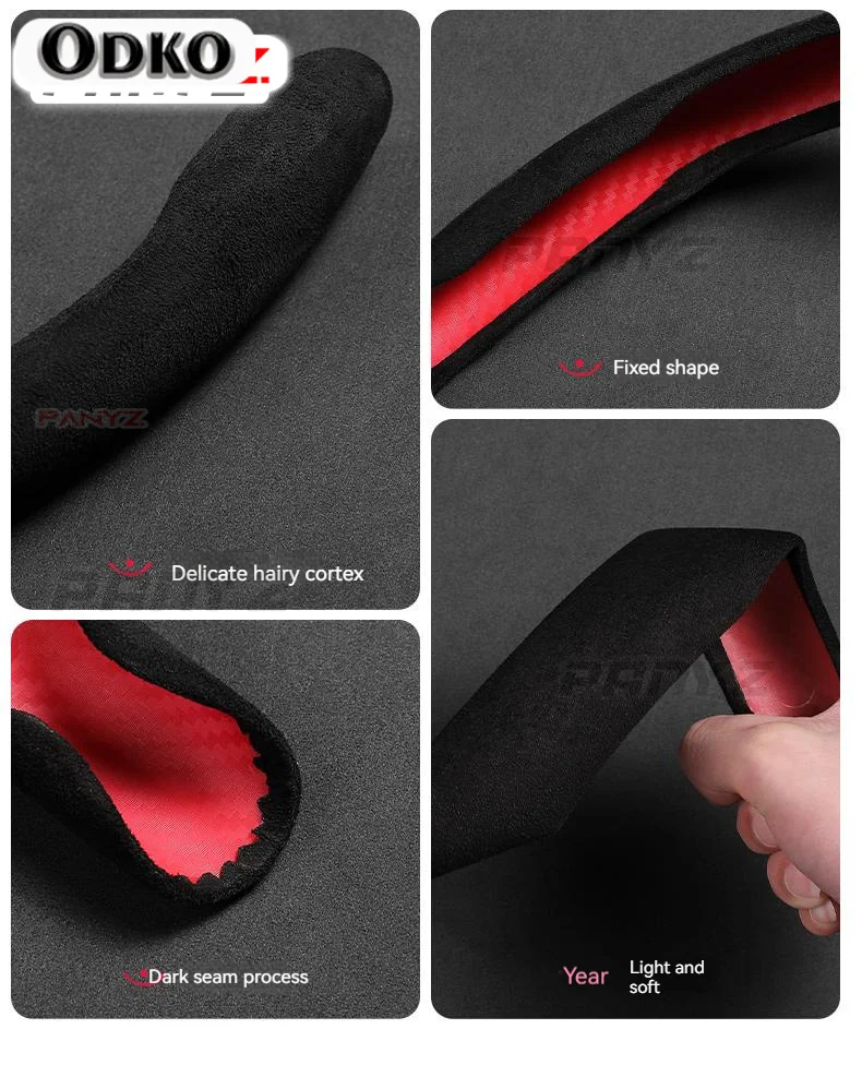 Antiskid Non-slip Car Steering Wheel Cover Suede For Kia Rio Sportage Ceed Cerato Sorento K2 K3 K4 K5 Seltos Stinger Carninal