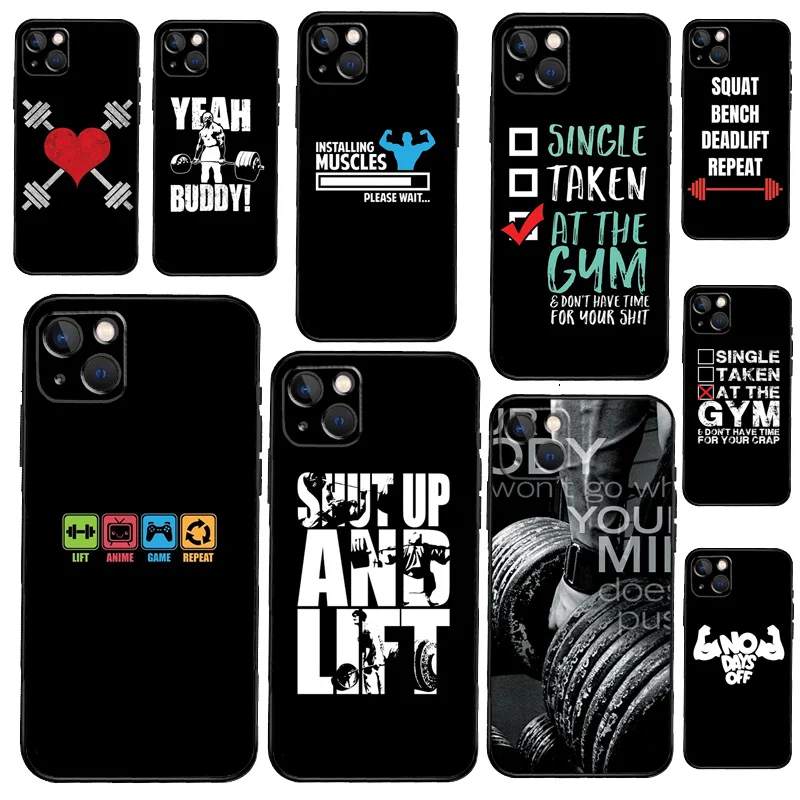 Bodybuilding Gym Fitness Quotes Bumper Phone Case For iPhone 11 12 13 14 15 16 Pro X XR XS Max Plus Back Cover