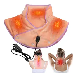 Neck Shoulder Heating Pad Electric Warmer Scarf Neck Shoulder Wrap Electric Neck 3 Heat Settings Shoulder Wrap Fast-Heating Safe