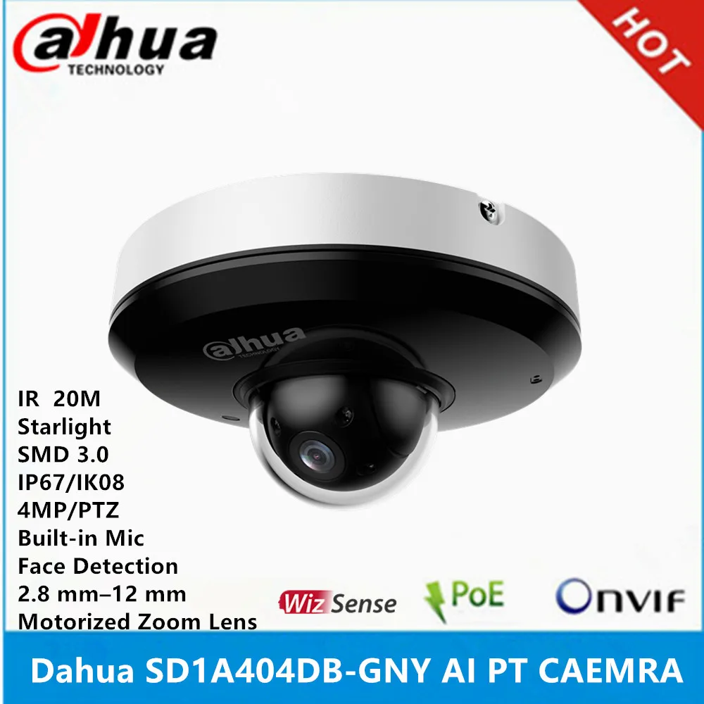 Dahua SD1A404DB-GNY IR15m 4MP built-in MIC 2.8-12mm motorized zoom lens Built-in Mic SMD Face detection IR 20M PTZ POE AI Camera