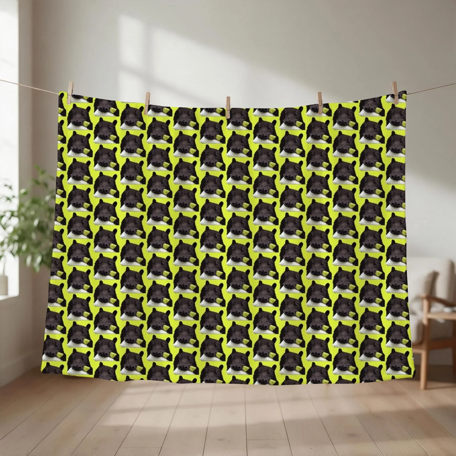 Batzilla- Margo's Pear Face Throw Blanket Cute Plaid for sofa Camping Soft Beds Blankets