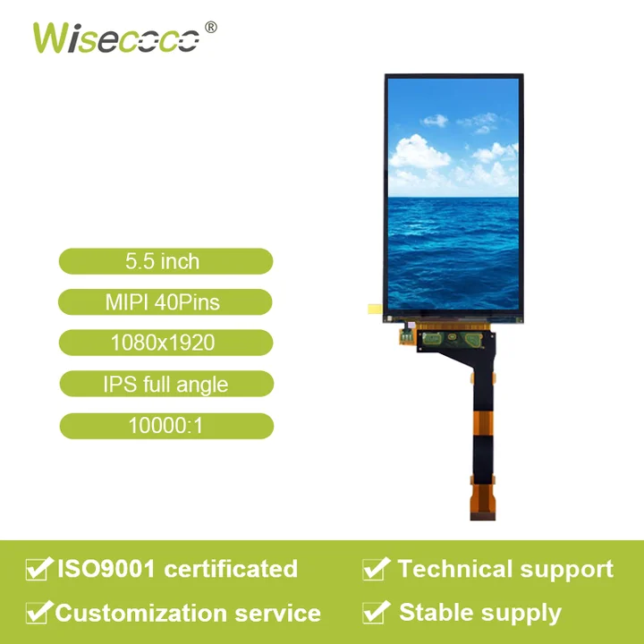 Wisecoco 5.5 Inch 1080*1920 Resolution Touch Display Screen  Industrial Microscope Screen Solution Brightness TFT LCD Module