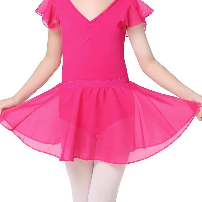 Tutu Balletmaillots Meisjes Kids Ballet Tutu Chiffon Dansrok Kinderen Dans Oefendjurken Ballet Elastische Maillotjurk