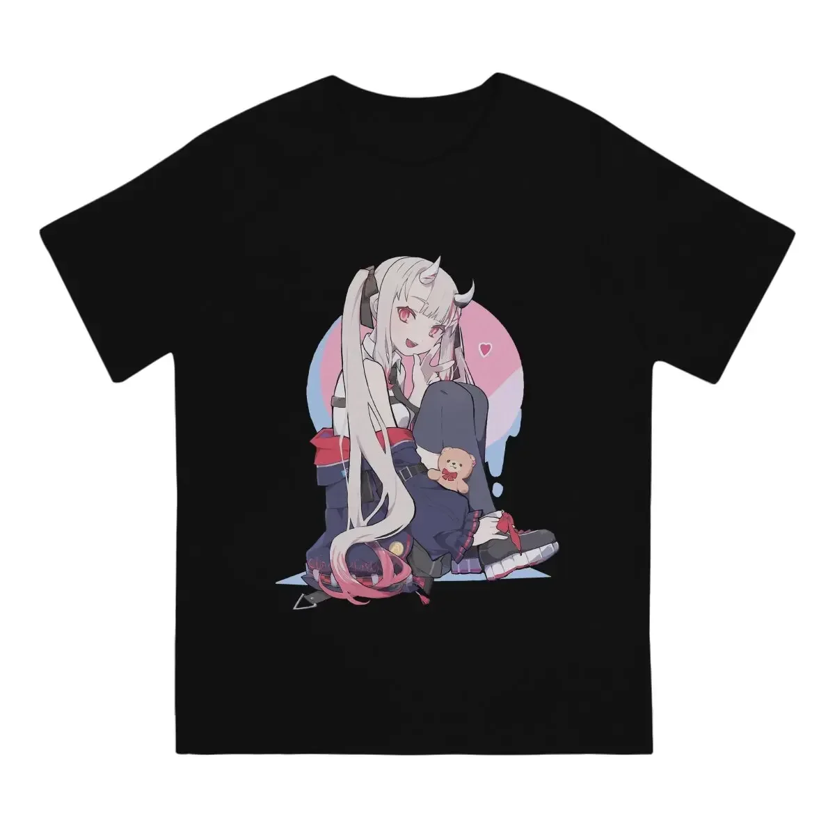 Hololive VTuber Polyester TShirts Nakiri Ayam Print Men's T Shirt New Trend Clothing mens designer clothes new in tops & tees