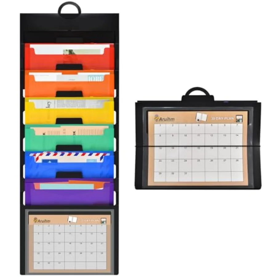 

Настенный органайзер для файлов, 6-карманный настенный органайзер для файлов для классной комнаты и офиса, гармошка, организация заданий, файлов, альбом для вырезок