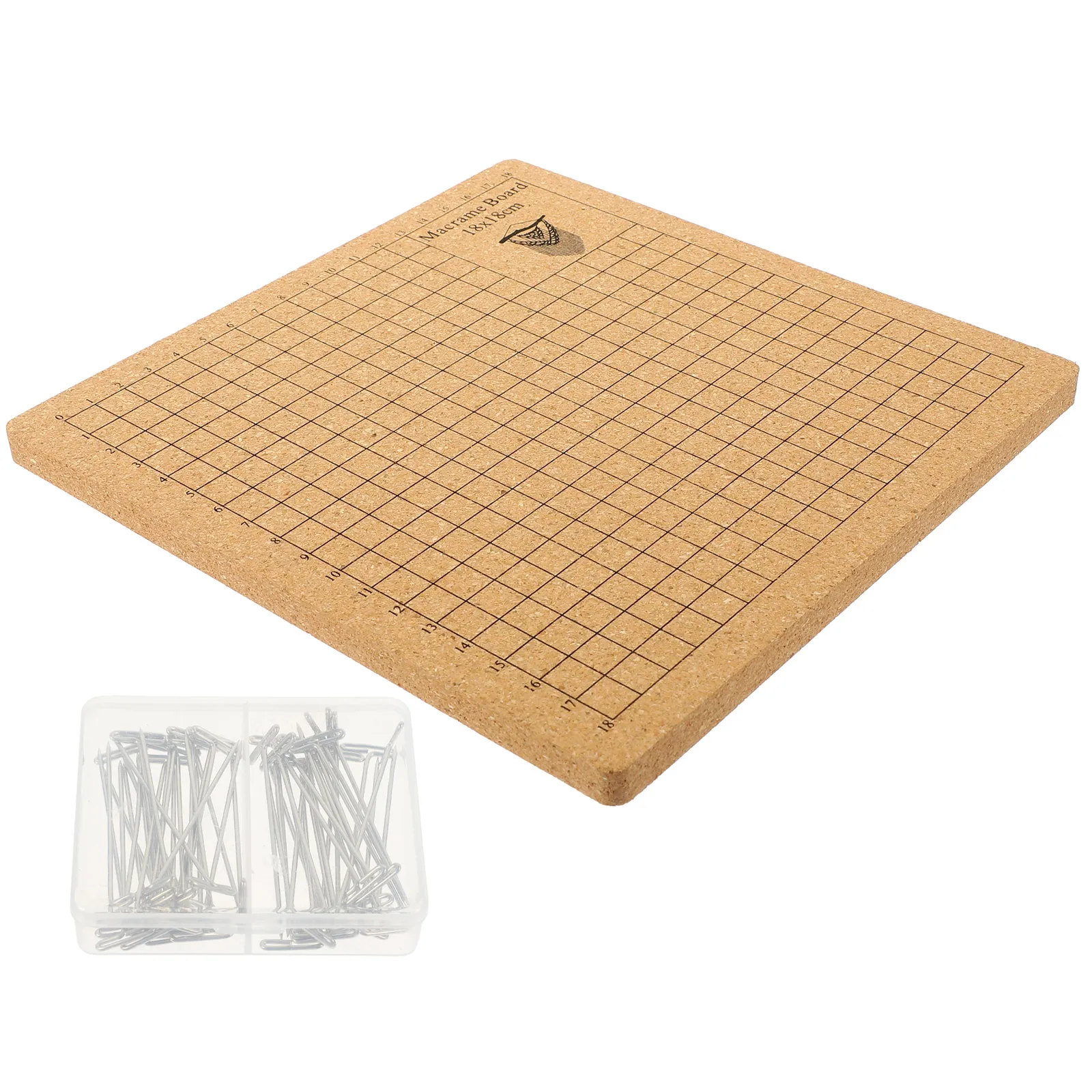

Cork Board DIY Kit Measuring Macrame Pin Boards Bracelet Braiding Stainless Steel