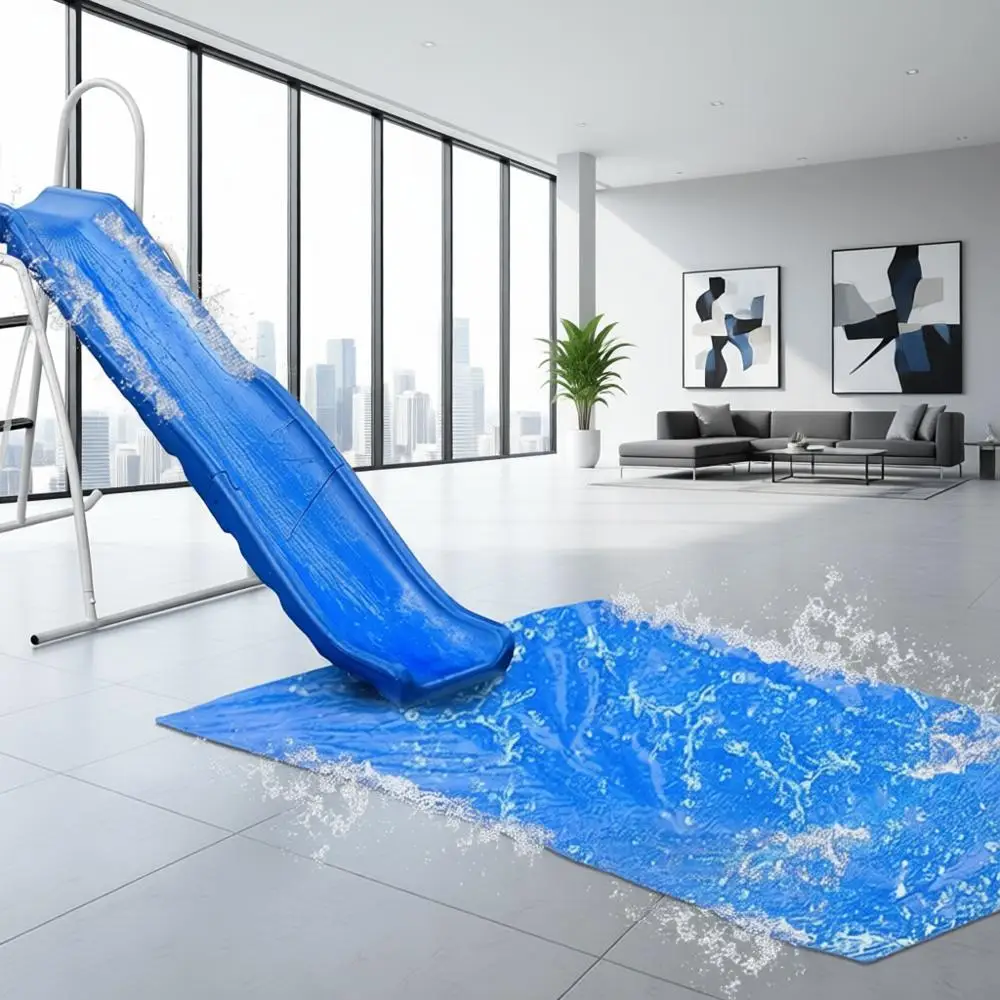 Freestanding 6ft Water Slide with Tarping for Outdoor Fun - Easy Setup, Adjustable Sprinkler, US-Made