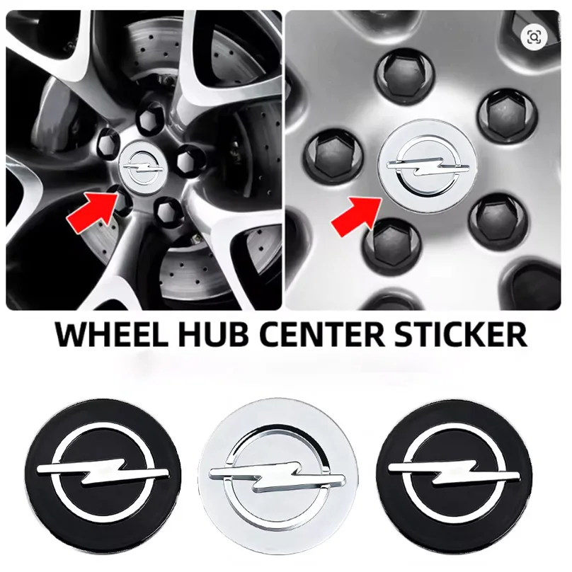 

4pcs58/64mm Car Wheel Center Hub Caps Cover Emblem For Opel Insignia Astra J F Antara Meriva Zafira Corsa Vectra OPC