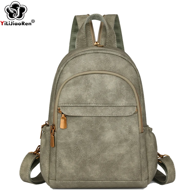 

Fashion Daypack for Women and Men High Quality Pu Leather Backpack Ladies Shoulder Bag Designer Lightweight School Bag for Girls