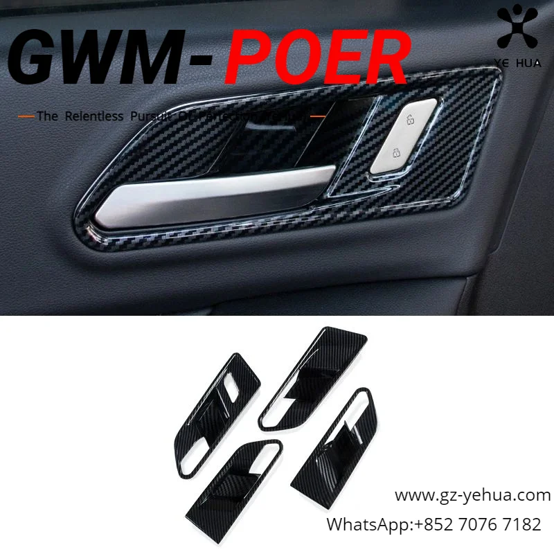 

Great Wall Poer Gwm Poer 2019-2023 Auto in acciaio inox bracciolo interno porta finestra maniglia deco adesivo