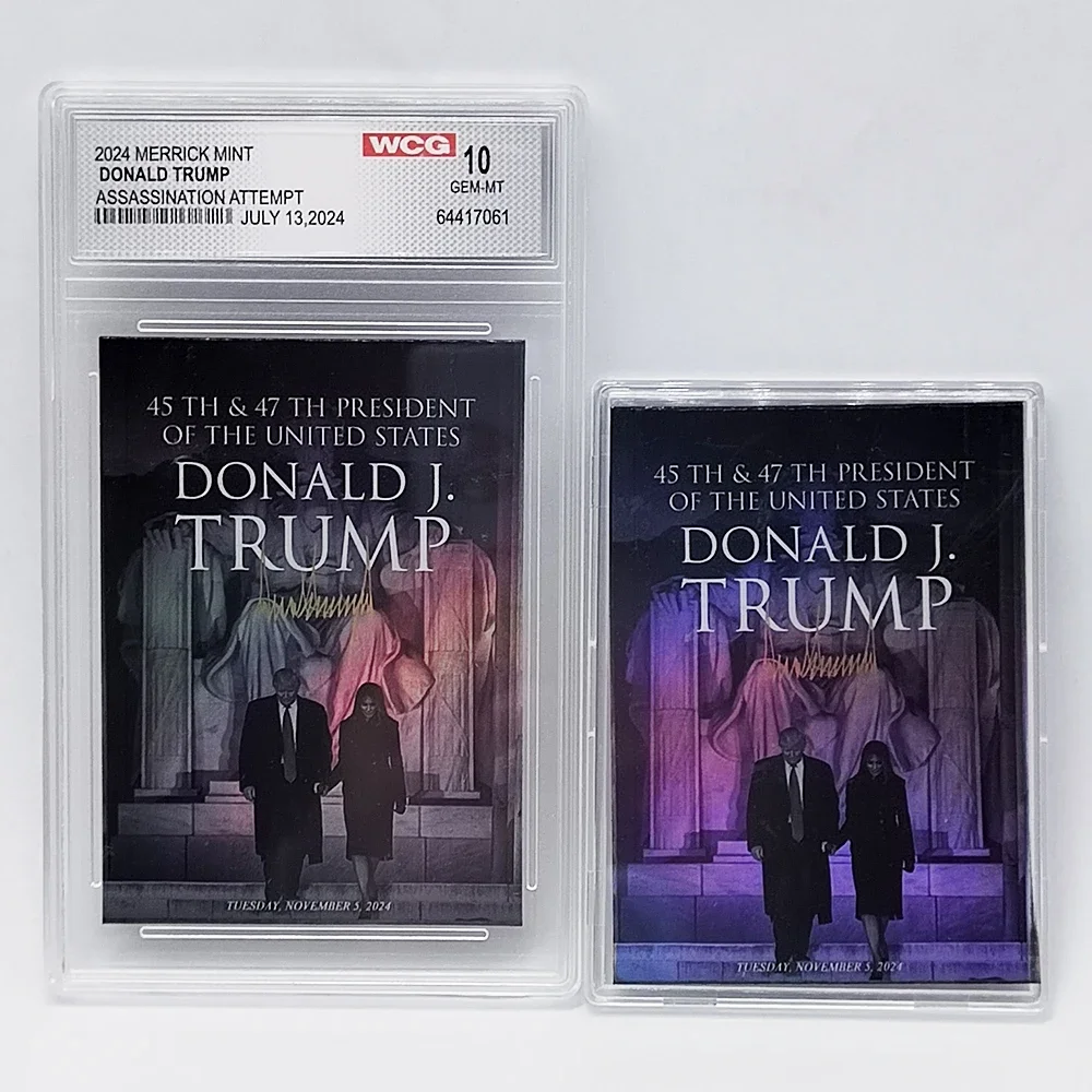 45th&47th LAW& ORDER President Donald Trump and his wife CARD  New Gold Commemorate Shot Collection Card Collection